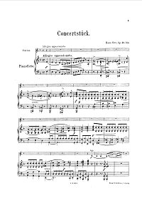 Sitt - Violin Concerto piece for violin op.46 bis - Piano part - First page